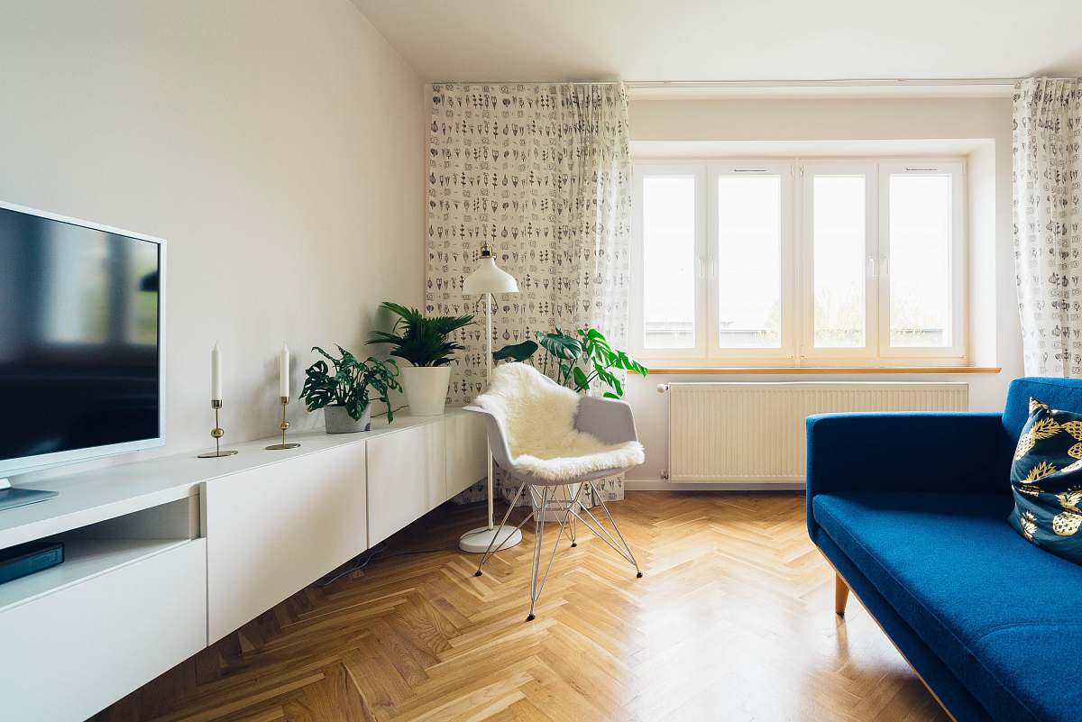 interior design flat screen monitor inside room interior